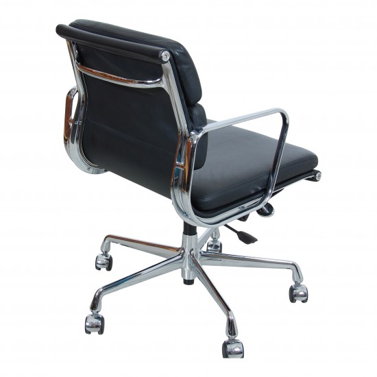 Charles Eames Office chair EA 217 fully upholstered in black